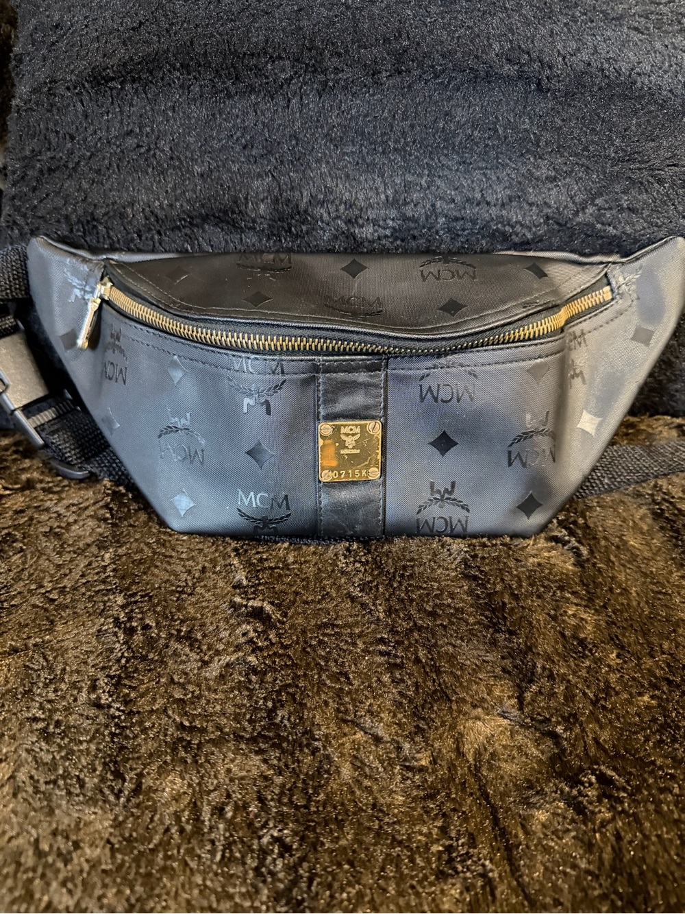MCM Black Belt Bag visetos VINTAGE